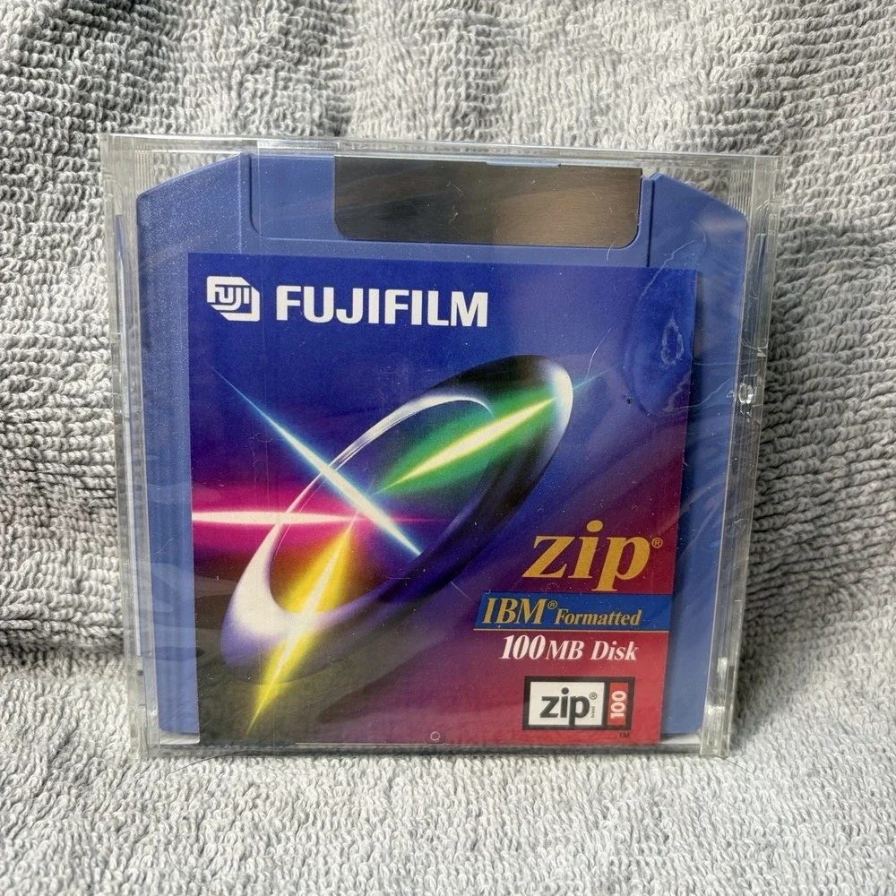 Lot of 2 - FujiFilm 100 MB IBM Formatted Disk Zip Drive Fuji Film - NEW SEALED